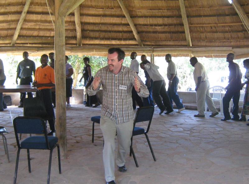 A break after facilitating a multistakeholder charcoal negotiation in Zambia