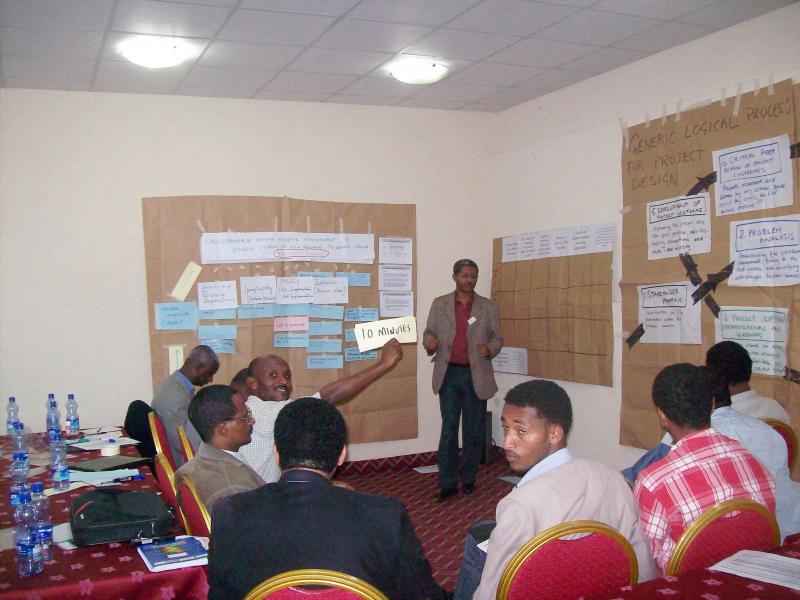 Some participants on a DFID supported training on good project design