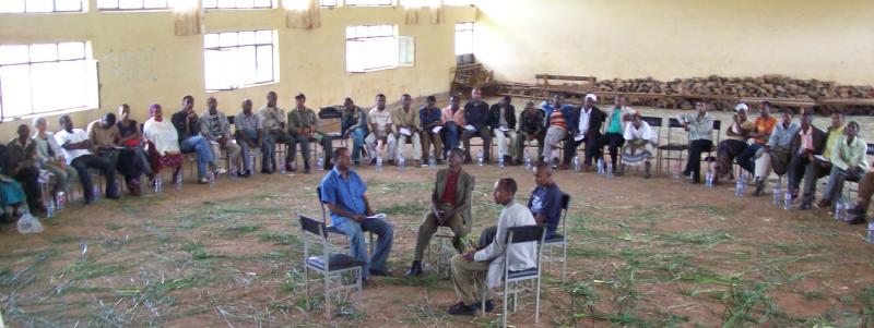Fishbowl debate method being applied by PNRM consultants to Ethiopia