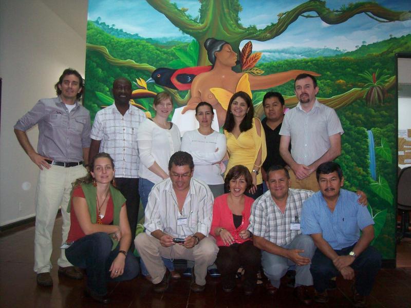 NRM consultant Peter O'Hara with training participants in Costa Rica